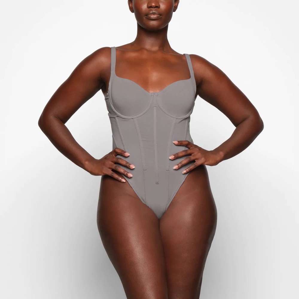 SKIMS Cotton Corset Unlined Bodysuit NWT